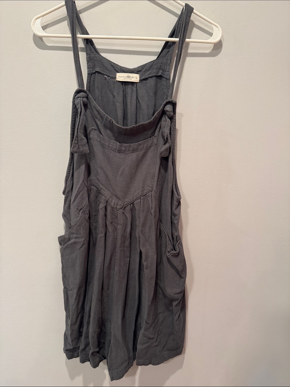 NATURAL LIFE Gray Sleeveless romper